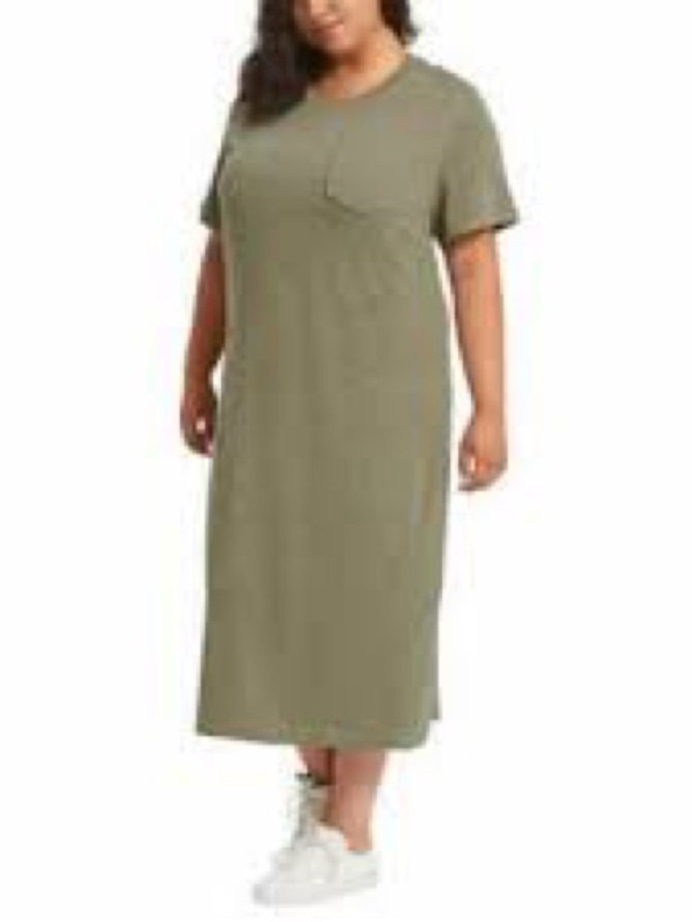 Jessica Simpson Olive Green Short-Sleeve Maxi Dress